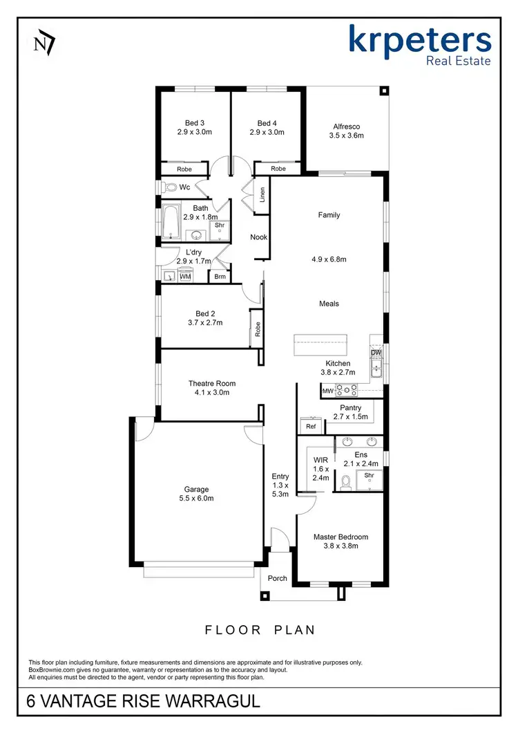 Floorplan of Homely house listing, 6 Vantage Rise, Warragul VIC 3820