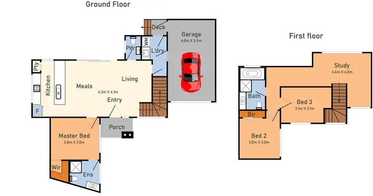 Floorplan of Homely townhouse listing, 3/19 Boanyoo Road, Drouin VIC 3818