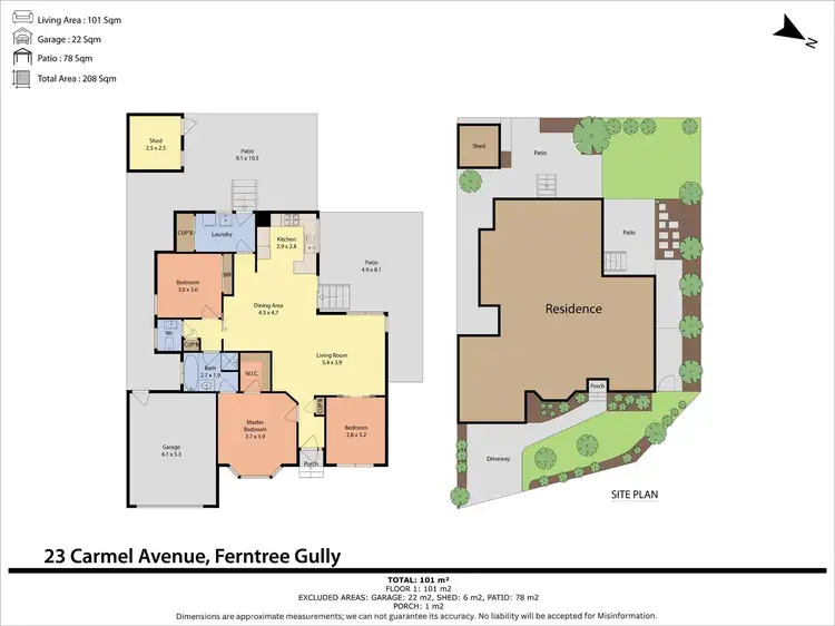 Floorplan of Homely unit listing, 23 Carmel Avenue, Ferntree Gully VIC 3156