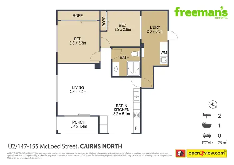 Floorplan of Homely unit listing, 2/147-155 McLeod Street, Cairns North QLD 4870