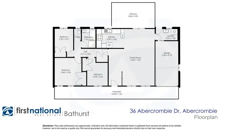 Floorplan of Homely house listing, 36 Abercrombie Drive, Abercrombie NSW 2795