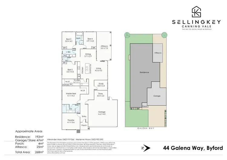 Floorplan of Homely house listing, 44 Galena Way, Byford WA 6122