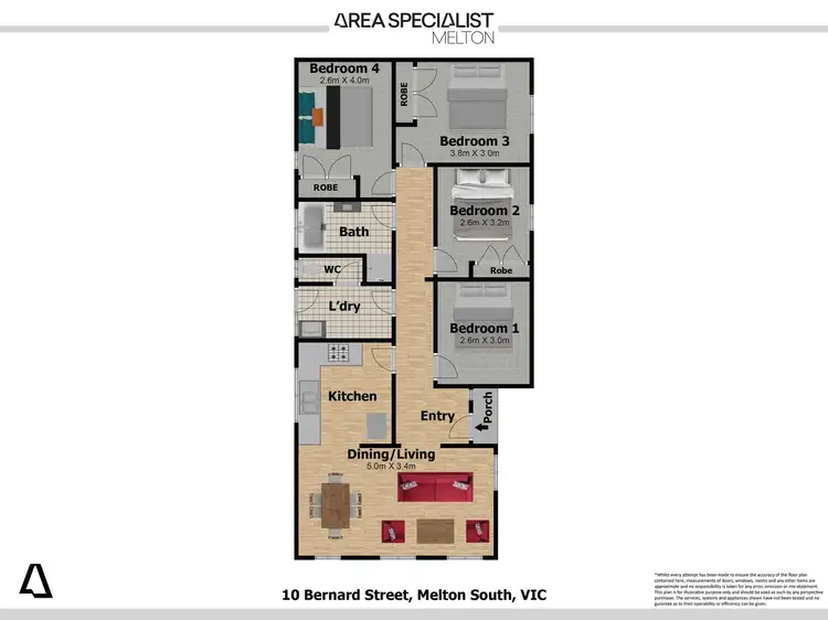 Floorplan of Homely house listing, 10 Bernard Drive, Melton South VIC 3338