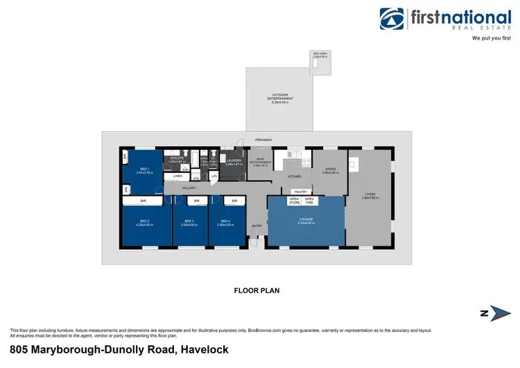 Floorplan of Homely house listing, 805 Maryborough - Dunolly Road, Havelock VIC 3465