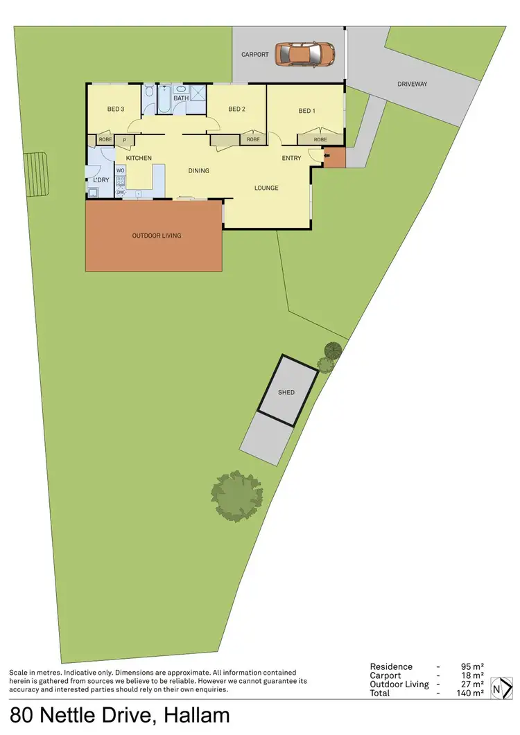Floorplan of Homely house listing, 80 Nettle Drive, Hallam VIC 3803