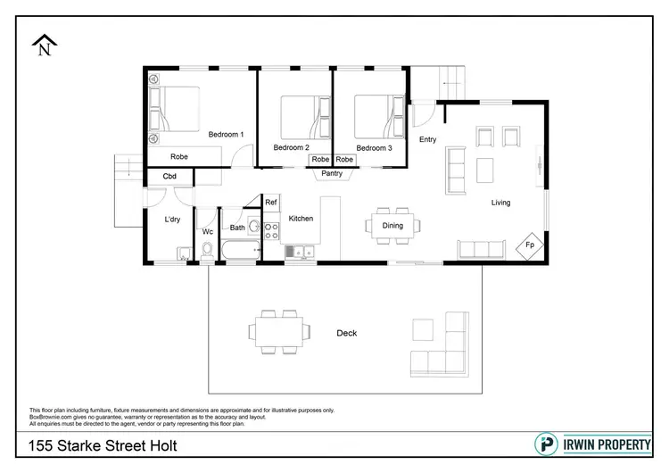 Floorplan of Homely house listing, 155 Starke Street, Holt ACT 2615
