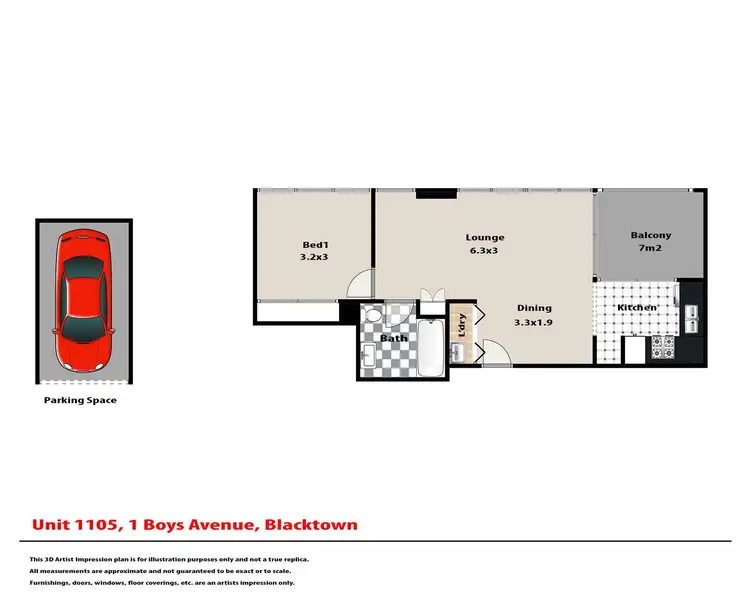 Floorplan of Homely unit listing, 1105/1 Boys Avenue, Blacktown NSW 2148