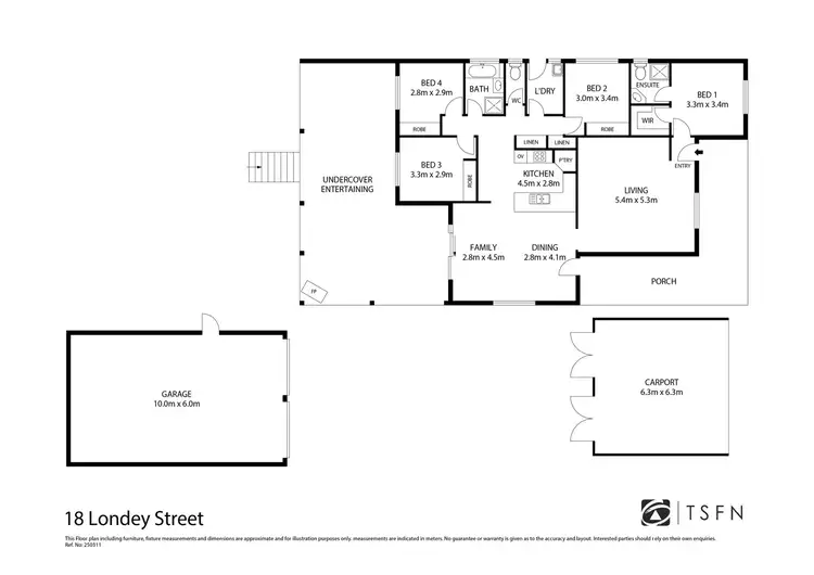 Floorplan of Homely house listing, 18 Londey Street, Kangaroo Flat VIC 3555