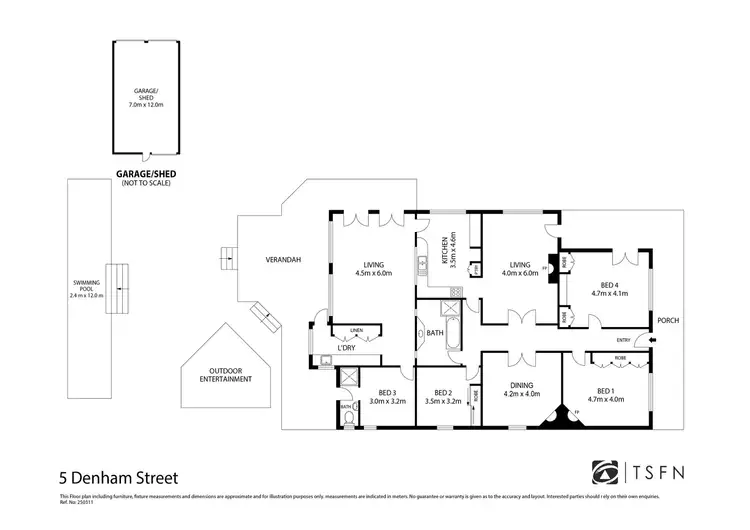 Floorplan of Homely house listing, 5 DENHAM STREET, Eaglehawk VIC 3556