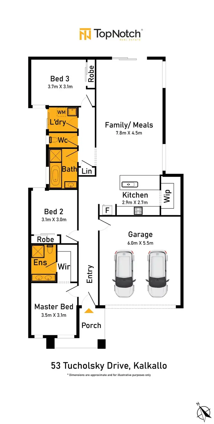 Floorplan of Homely house listing, 53 Tucholsky Drive, Kalkallo VIC 3064