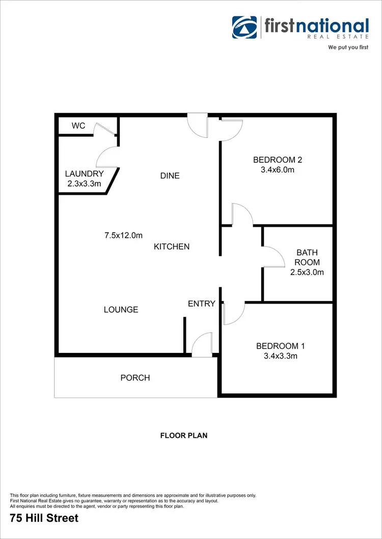 Floorplan of Homely house listing, 75 Hill Street, Broken Hill NSW 2880