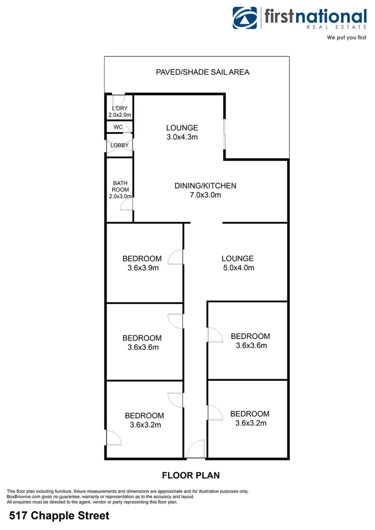 Floorplan of Homely house listing, 519 Chapple Street, Broken Hill NSW 2880
