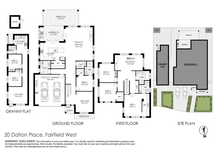 Floorplan of Homely house listing, 20 Dalton Place, Fairfield West NSW 2165