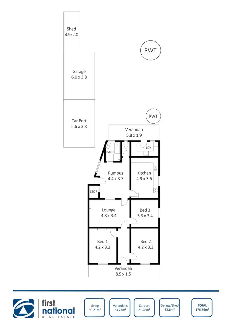 Floorplan of Homely house listing, 104 George Street, Moonta SA 5558
