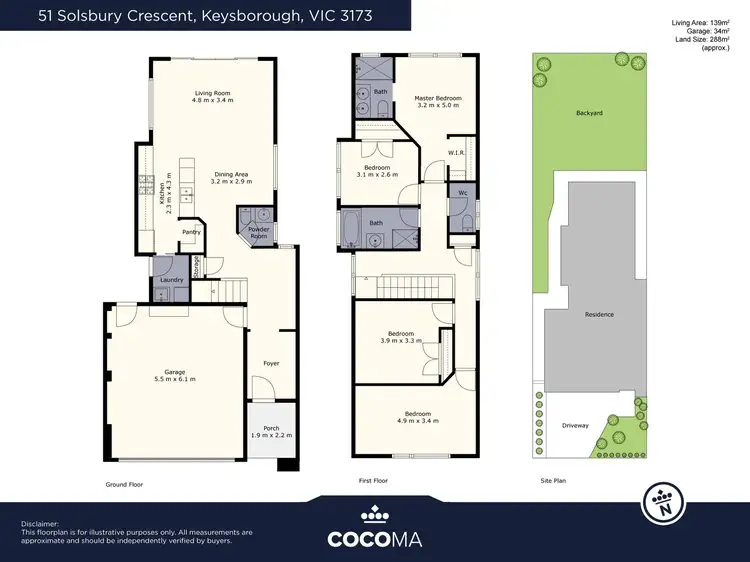 Floorplan of Homely house listing, 51 Solsbury Crescent, Keysborough VIC 3173