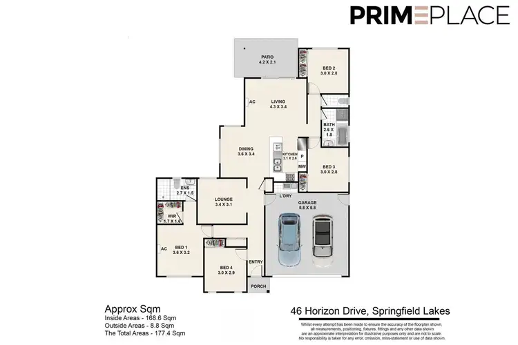Floorplan of Homely house listing, 46 Horizon Drive, Springfield Lakes QLD 4300