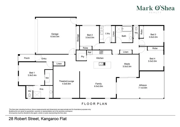 Floorplan of Homely house listing, 28 Robert Street, Kangaroo Flat VIC 3555