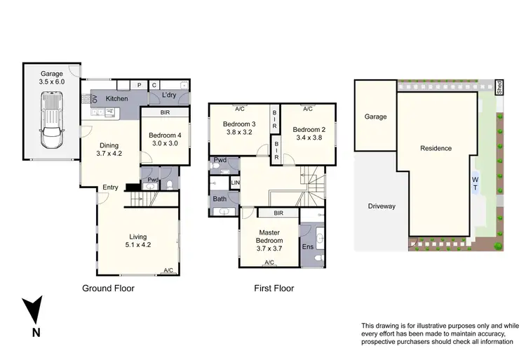 Floorplan of Homely townhouse listing, 2/36 Power Road, Doveton VIC 3177