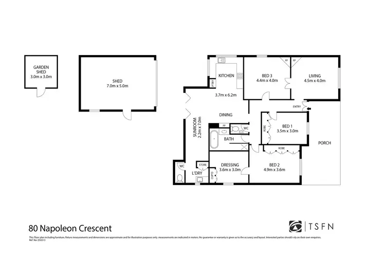 Floorplan of Homely house listing, 80 Napoleon Crescent, White Hills VIC 3550