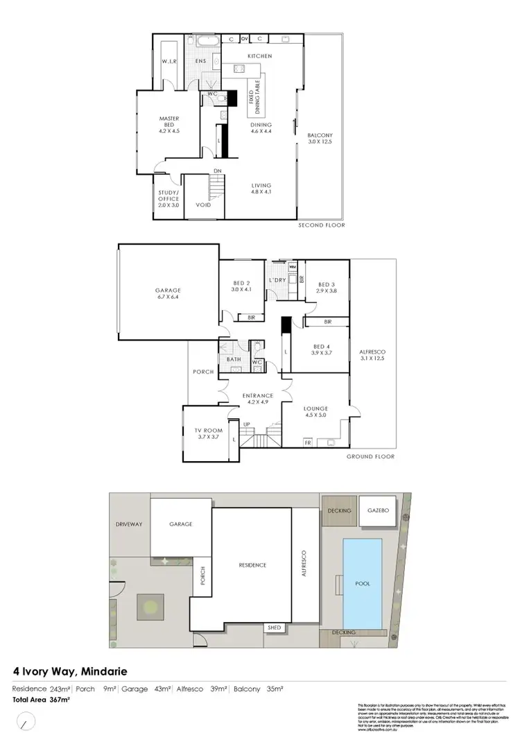 Floorplan of Homely house listing, 4 Ivory Way, Mindarie WA 6030