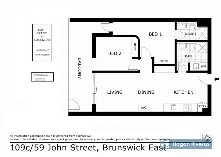 Floorplan of Homely apartment listing, 109C/59 John Street, Brunswick East VIC 3057