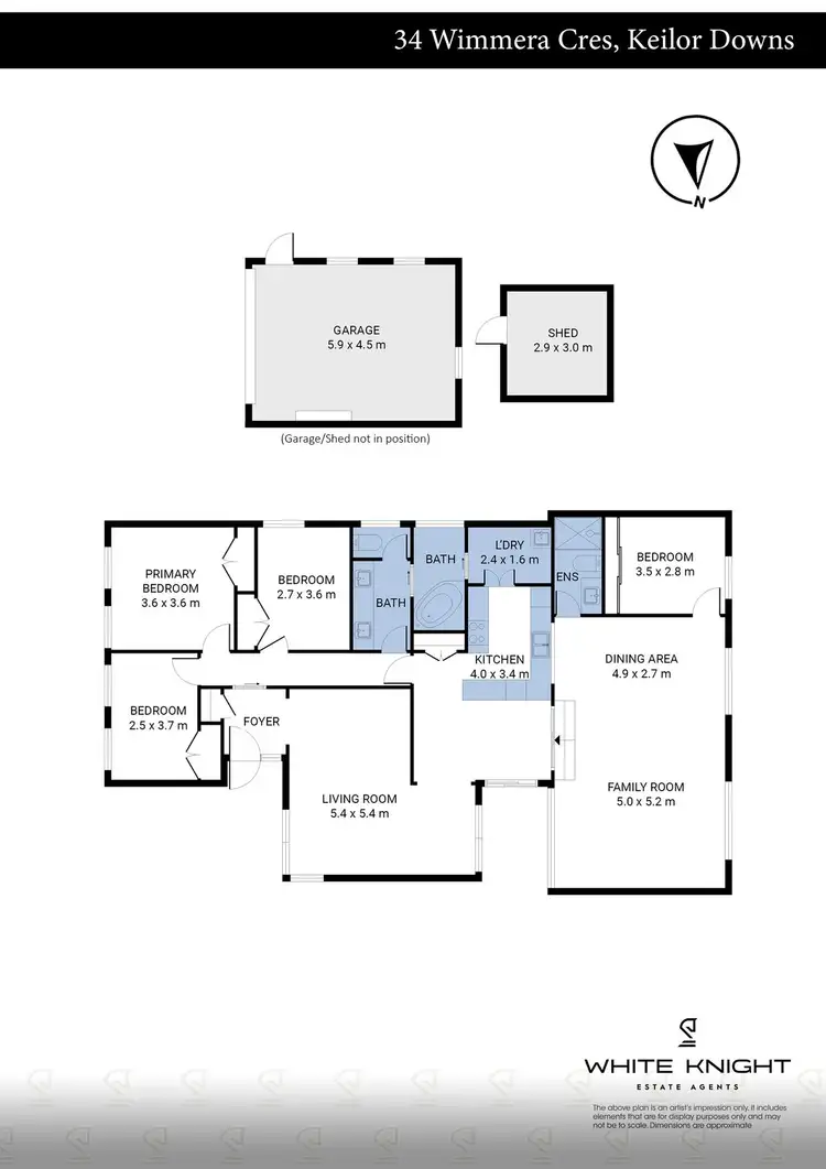 Floorplan of Homely house listing, 34 Wimmera Crescent, Keilor Downs VIC 3038