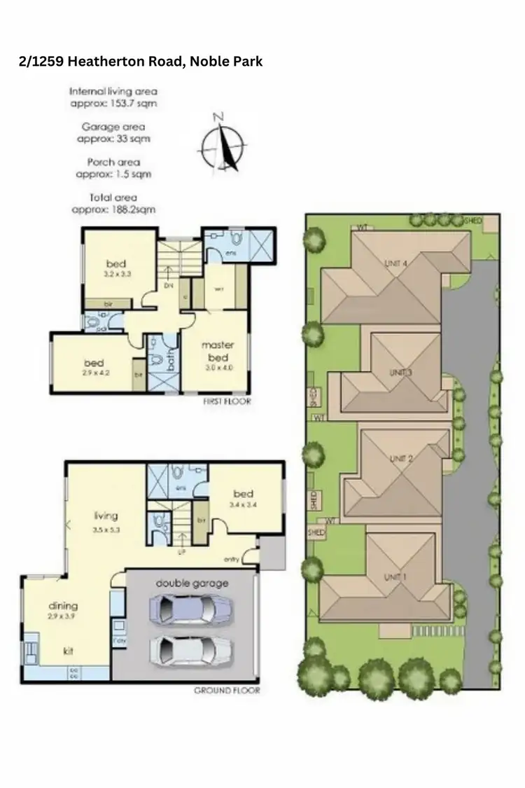 Floorplan of Homely townhouse listing, 2/1259 Heatherton Road, Noble Park VIC 3174