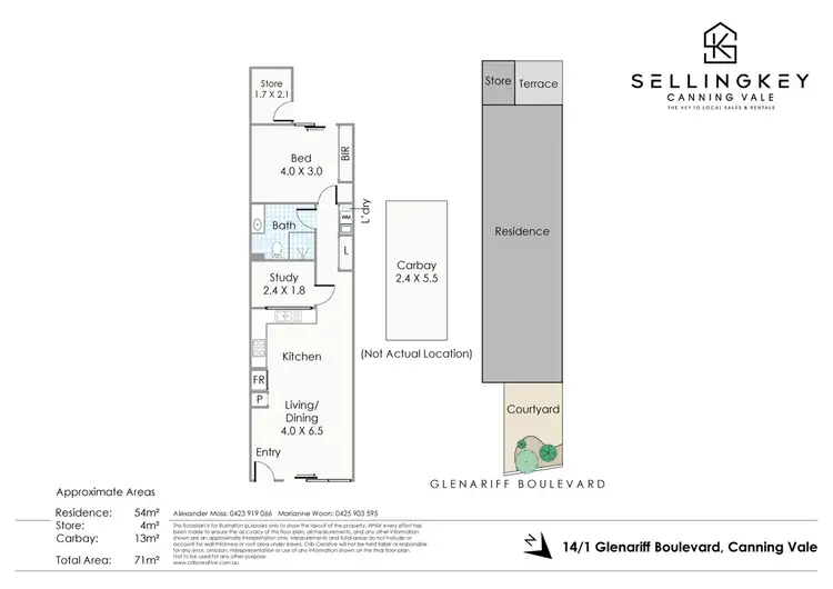 Floorplan of Homely unit listing, 14/1 Glenariff Boulevard, Canning Vale WA 6155