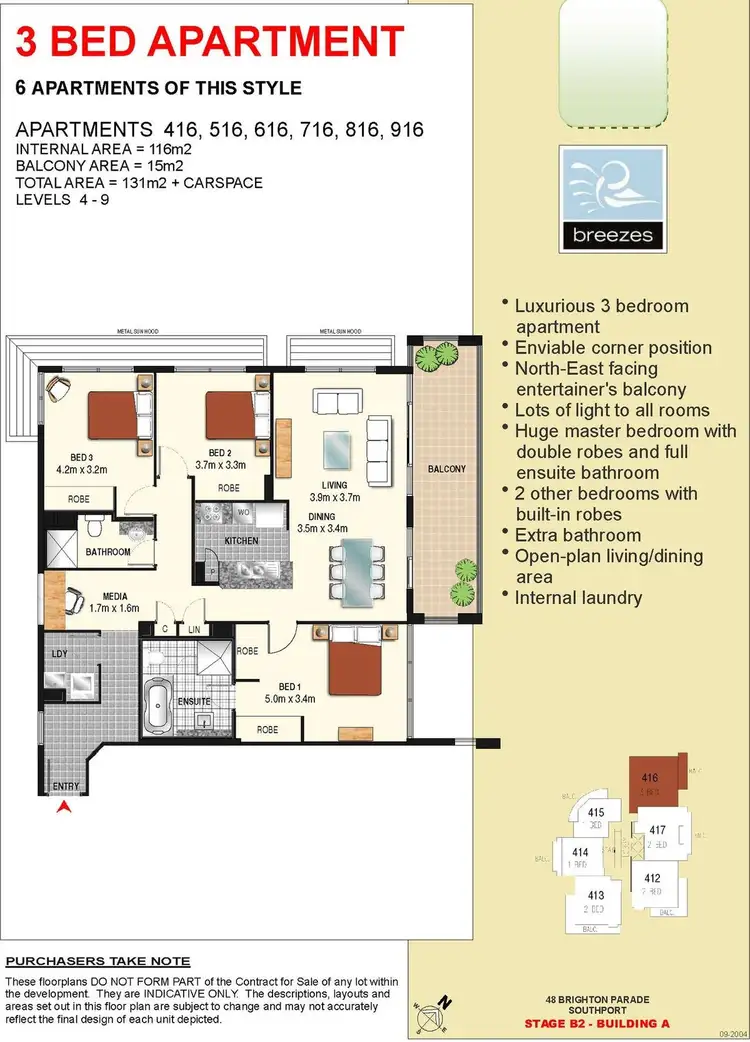 Floorplan of Homely apartment listing, 616/3 Como Crescent, Southport QLD 4215