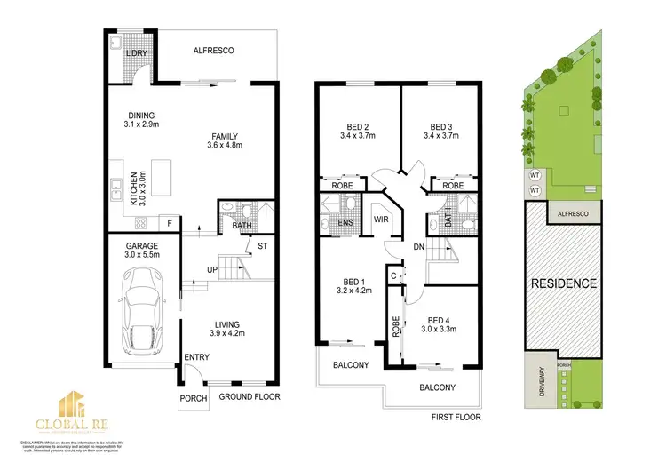 Floorplan of Homely terrace listing, 44 Guise Avenue, Casula NSW 2170