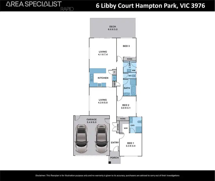 Floorplan of Homely house listing, 6 Libby Court, Hampton Park VIC 3976