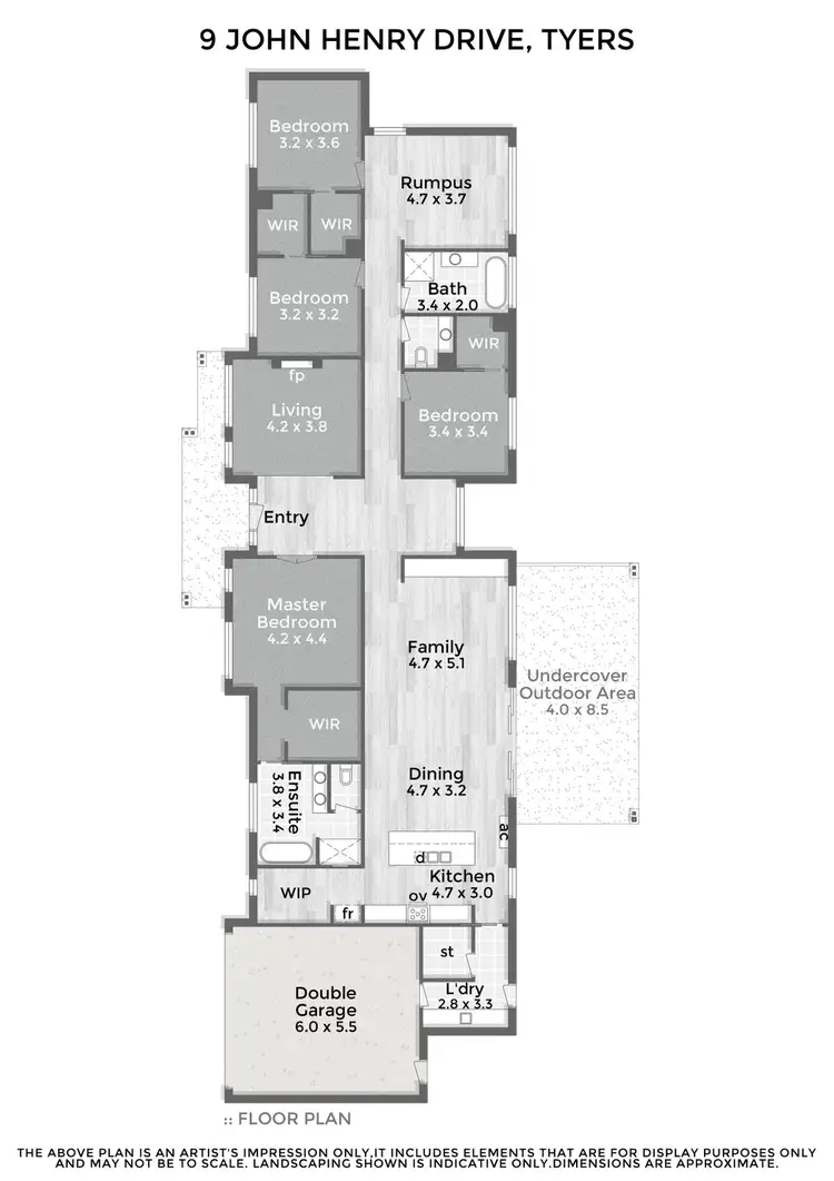 Floorplan of Homely house listing, 9 John Henry Drive, Tyers VIC 3844