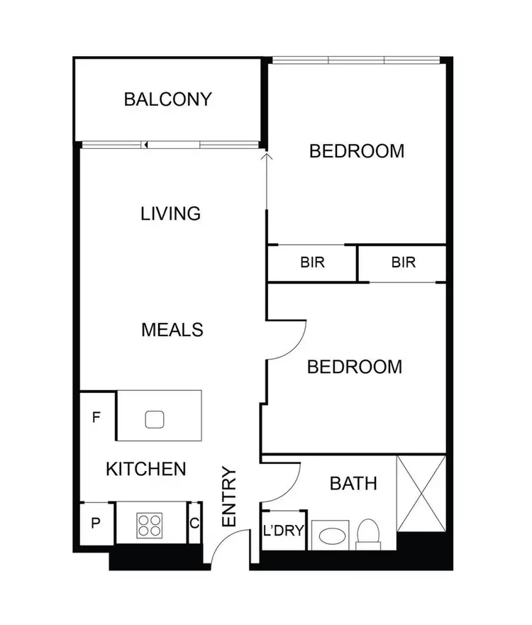 Floorplan of Homely apartment listing, 1308/33 Mackenzie Street, Melbourne VIC 3000