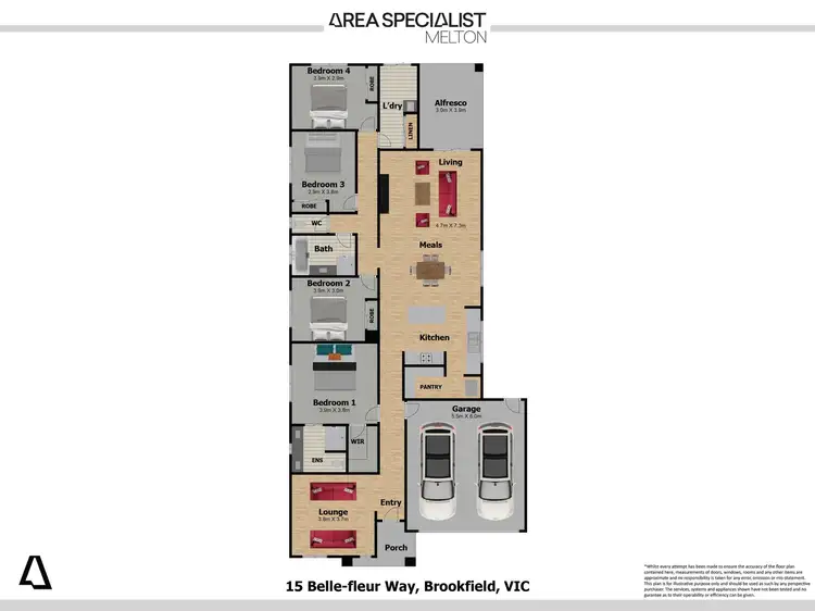 Floorplan of Homely house listing, 15 Belle-Fleur Way, Brookfield VIC 3338
