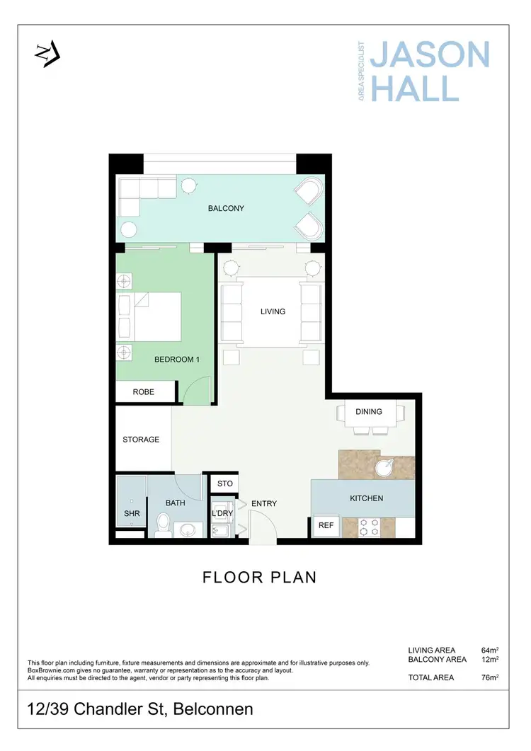 Floorplan of Homely apartment listing, 12/39 Chandler Street, Belconnen ACT 2617