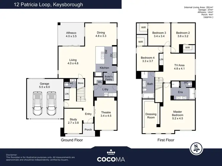 Floorplan of Homely house listing, 12 Patricia Loop, Keysborough VIC 3173