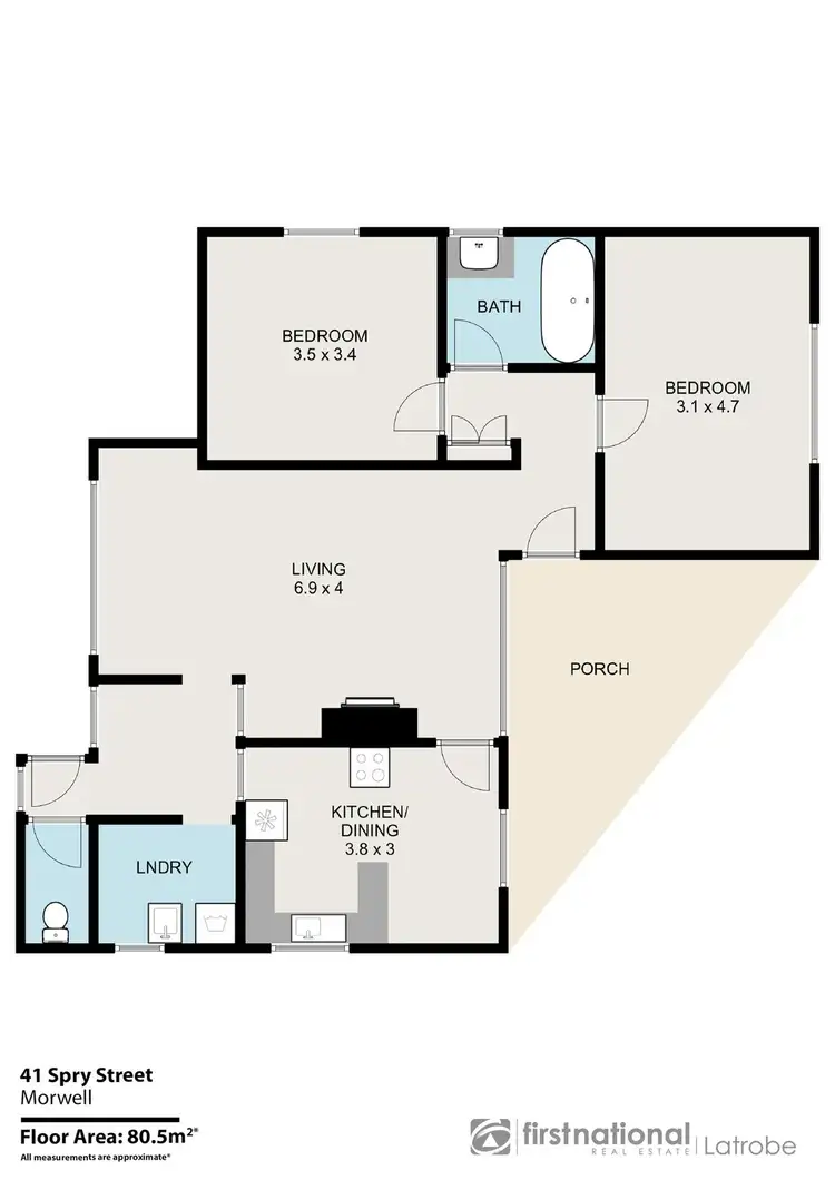Floorplan of Homely house listing, 41 Spry Street, Morwell VIC 3840