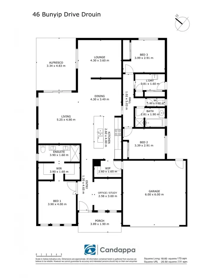Floorplan of Homely house listing, 46 Bunyip Drive, Drouin VIC 3818