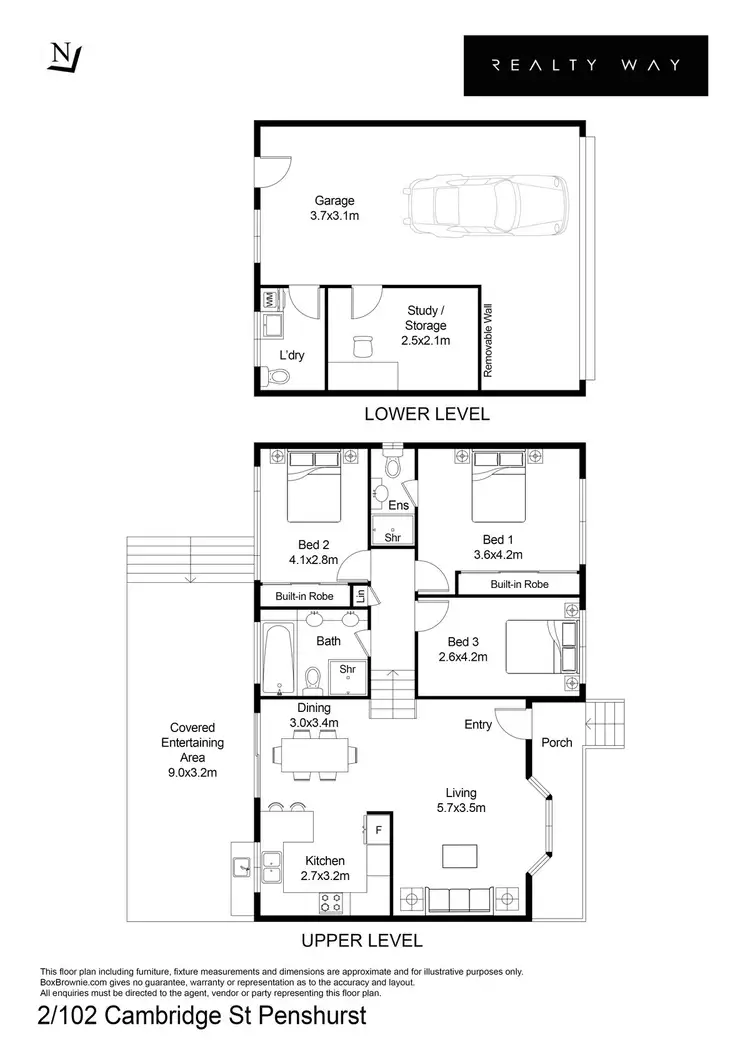 Floorplan of Homely townhouse listing, 2/102 Cambridge Street, Penshurst NSW 2222