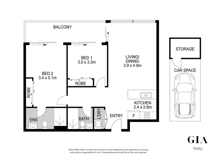 Floorplan of Homely apartment listing, 514/1 Villawood Place, Villawood NSW 2163