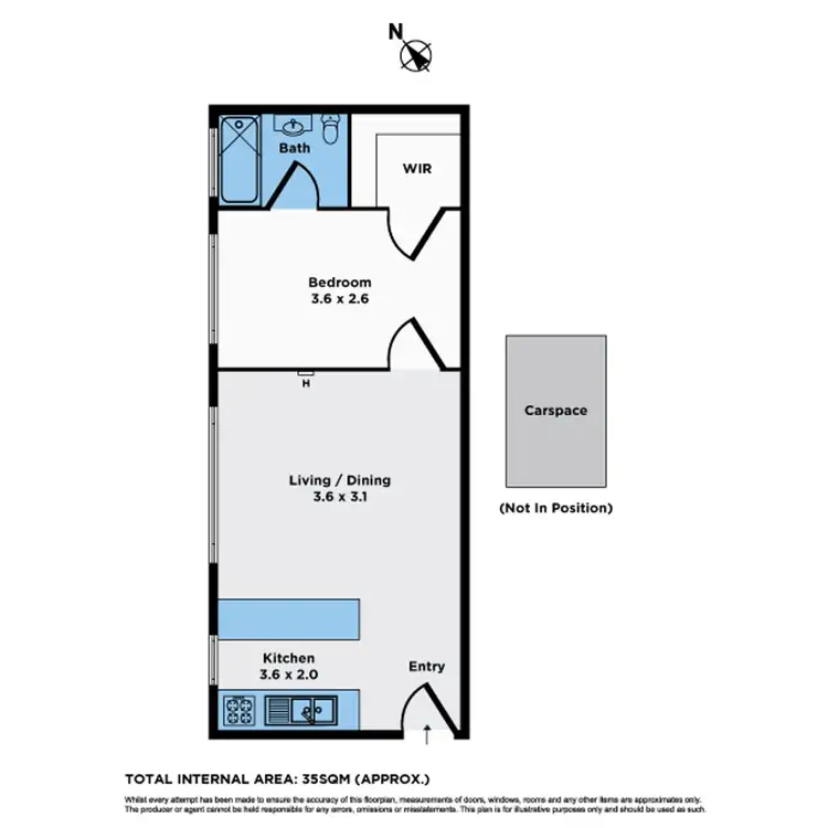 Floorplan of Homely apartment listing, 21/7 Manningham Street, Parkville VIC 3052