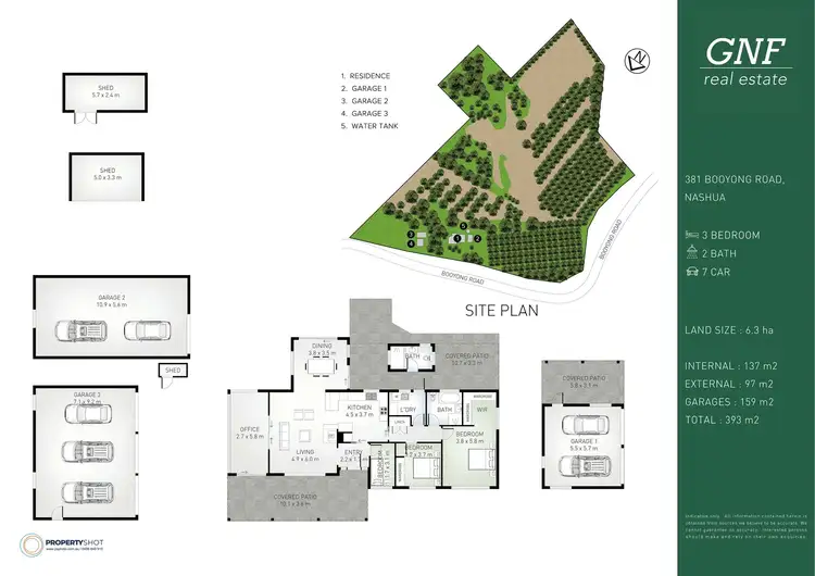 Floorplan of Homely rural property listing, 381 Booyong Road, Nashua NSW 2479