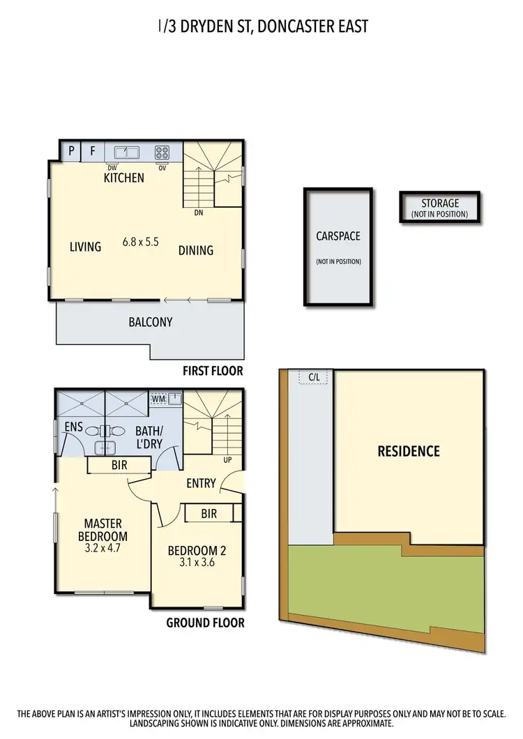 Floorplan of Homely townhouse listing, 1/3 Dryden Street, Doncaster East VIC 3109