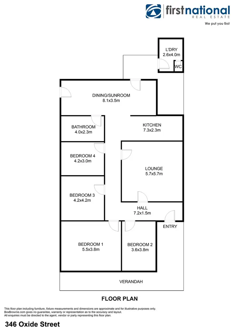 Floorplan of Homely house listing, 346 Oxide Street, Broken Hill NSW 2880