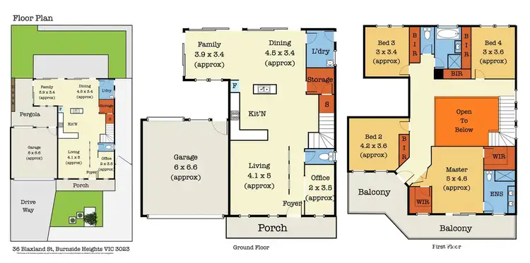 Floorplan of Homely house listing, 36 Blaxland Street, Burnside Heights VIC 3023