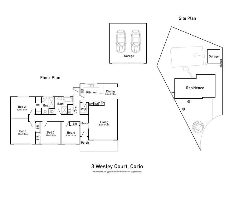 Floorplan of Homely house listing, 3 Wesley Court, Corio VIC 3214