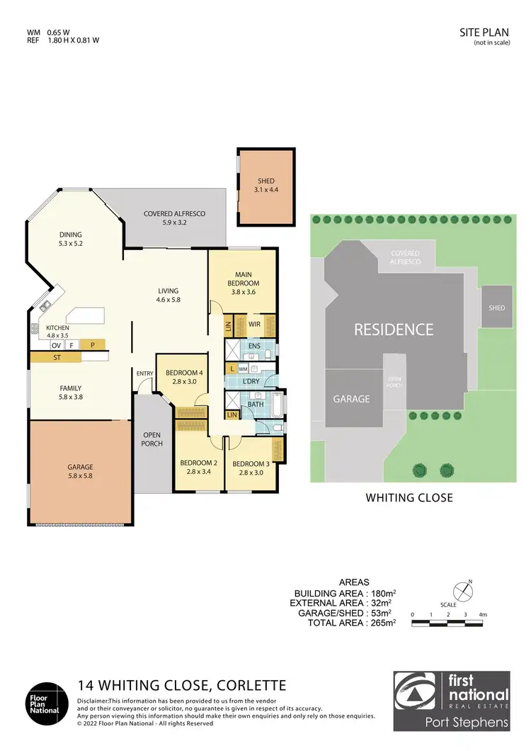 Floorplan of Homely house listing, 14 Whiting Place, Corlette NSW 2315