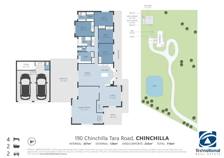 Floorplan of Homely house listing, 190 Chinchilla Tara, Chinchilla QLD 4413