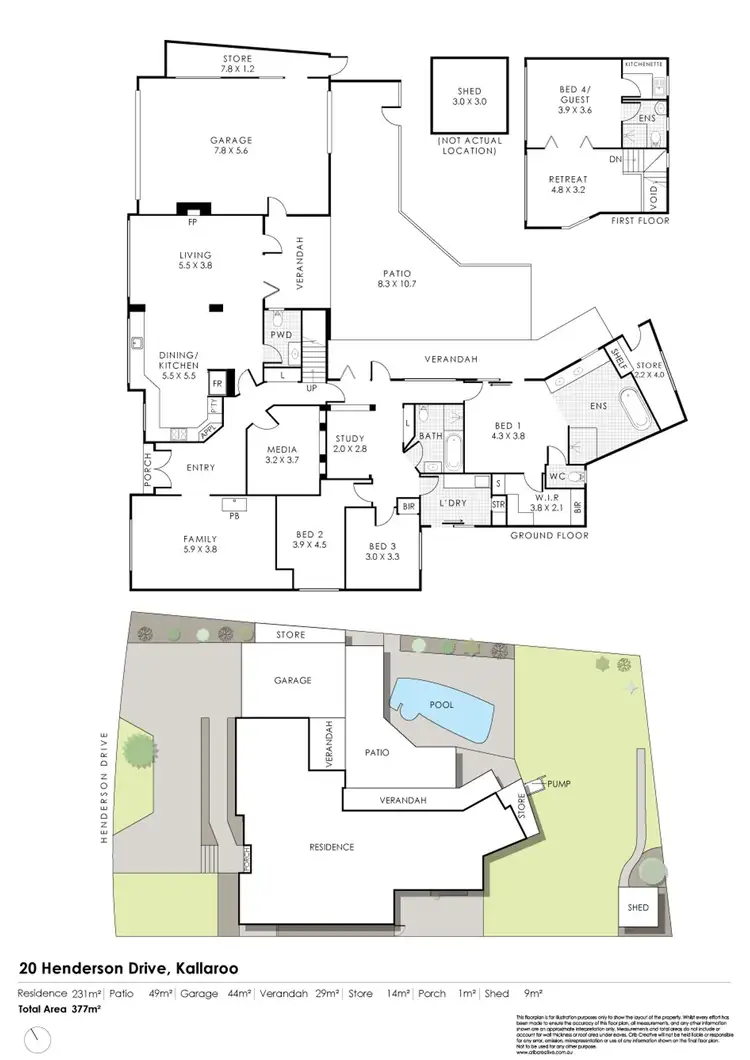 Floorplan of Homely house listing, 20 Henderson Drive, Kallaroo WA 6025