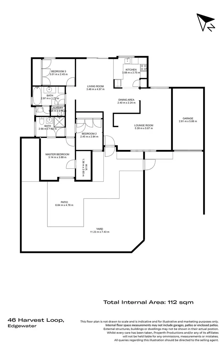 Floorplan of Homely house listing, 46 Harvest Loop, Edgewater WA 6027